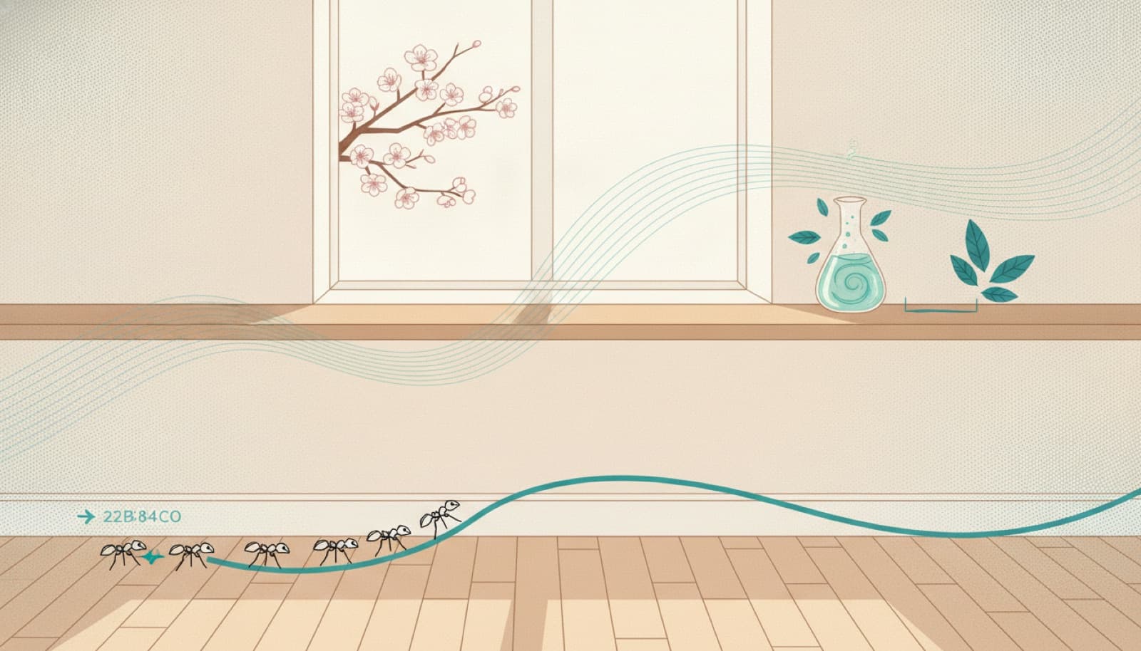 The kitchen in spring: where ants get in, and where to spray