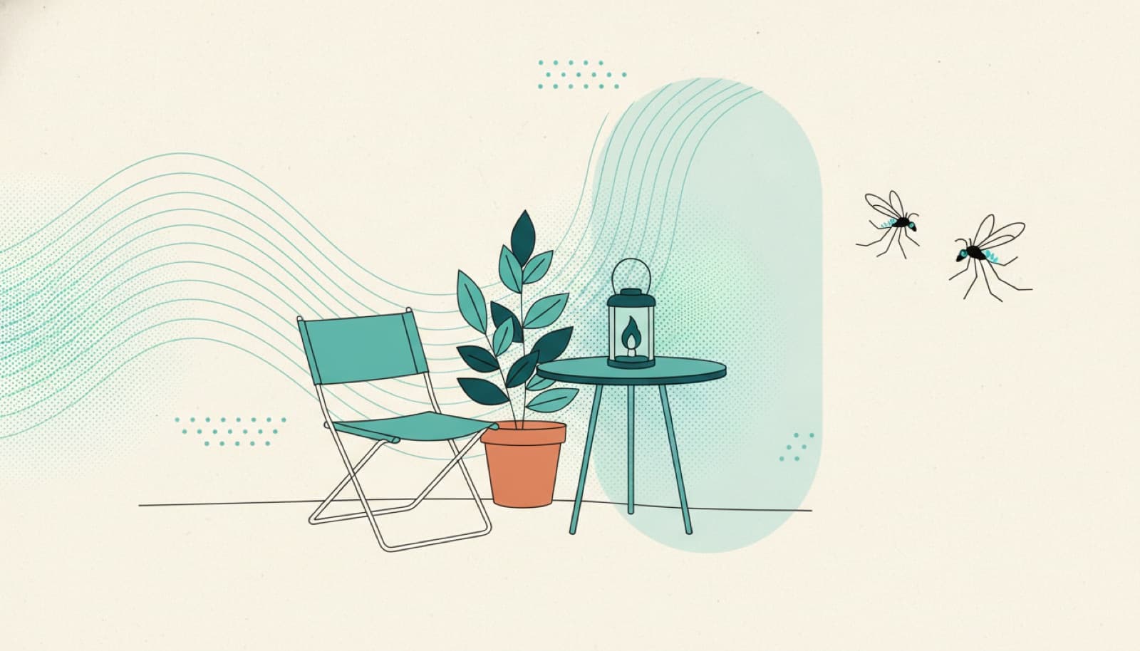 The terrace in summer: treat the edges, not the air