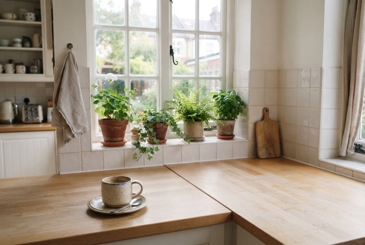 Person applying Repeltec along a skirting board or windowsill at home, natural light, no insects